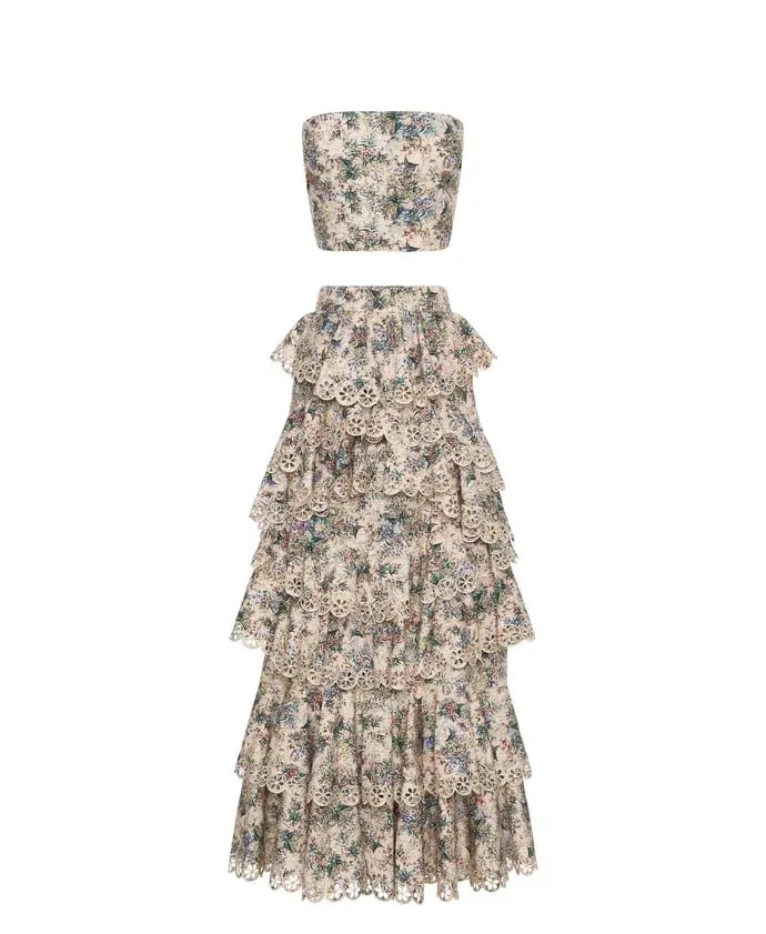 Ixiah Alpine Maxi Set Floral Print Size 10 photo 4
