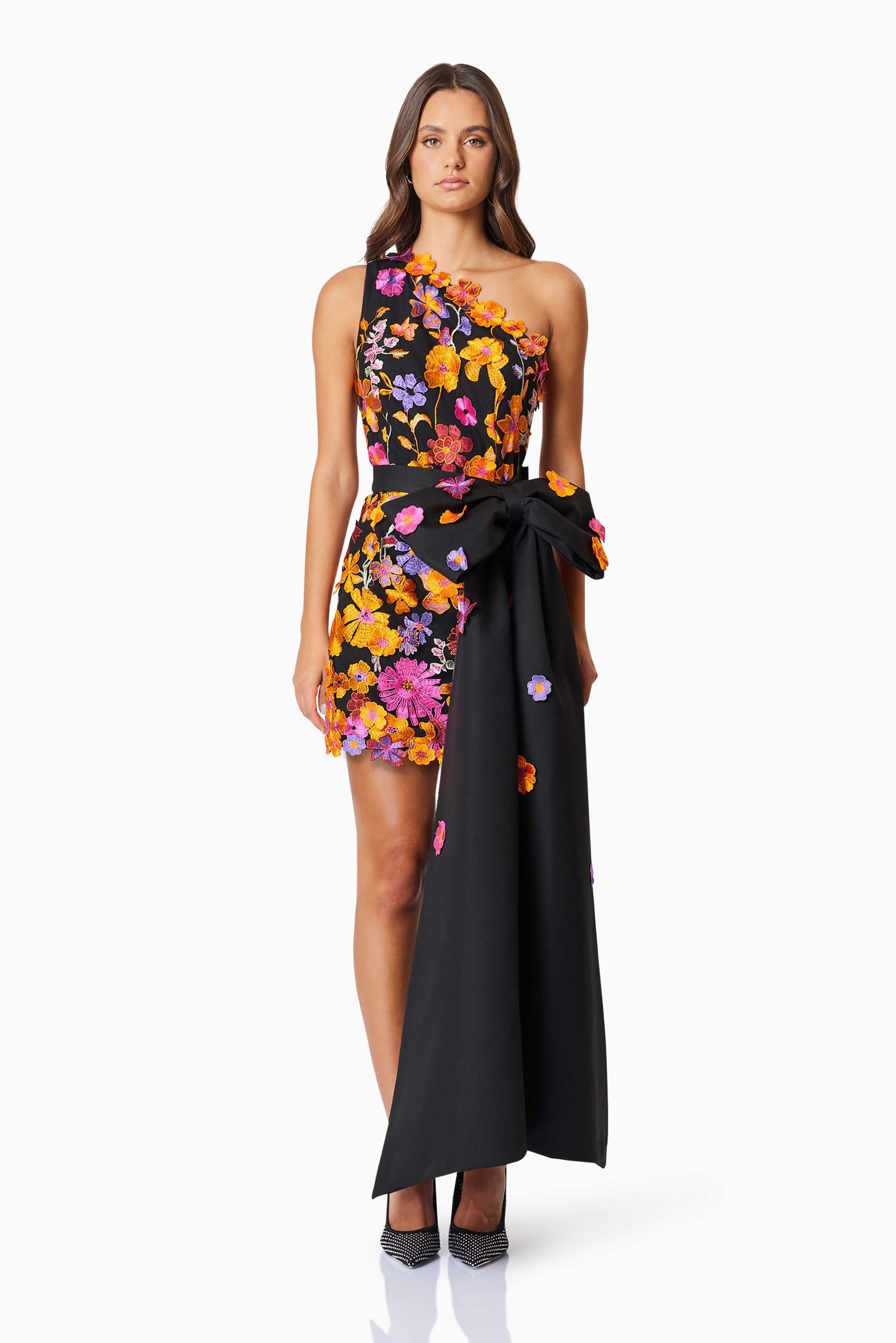 ELLIATT ALESSANDRA PARTY DRESS - ORANGE MULTI photo 2