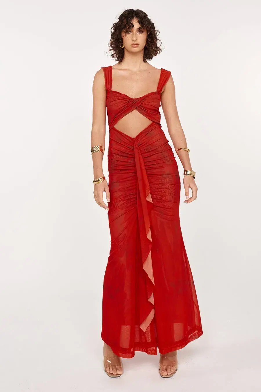 She is OLLÁ Imogen Maxi in Cherry Red Size 6 photo 3