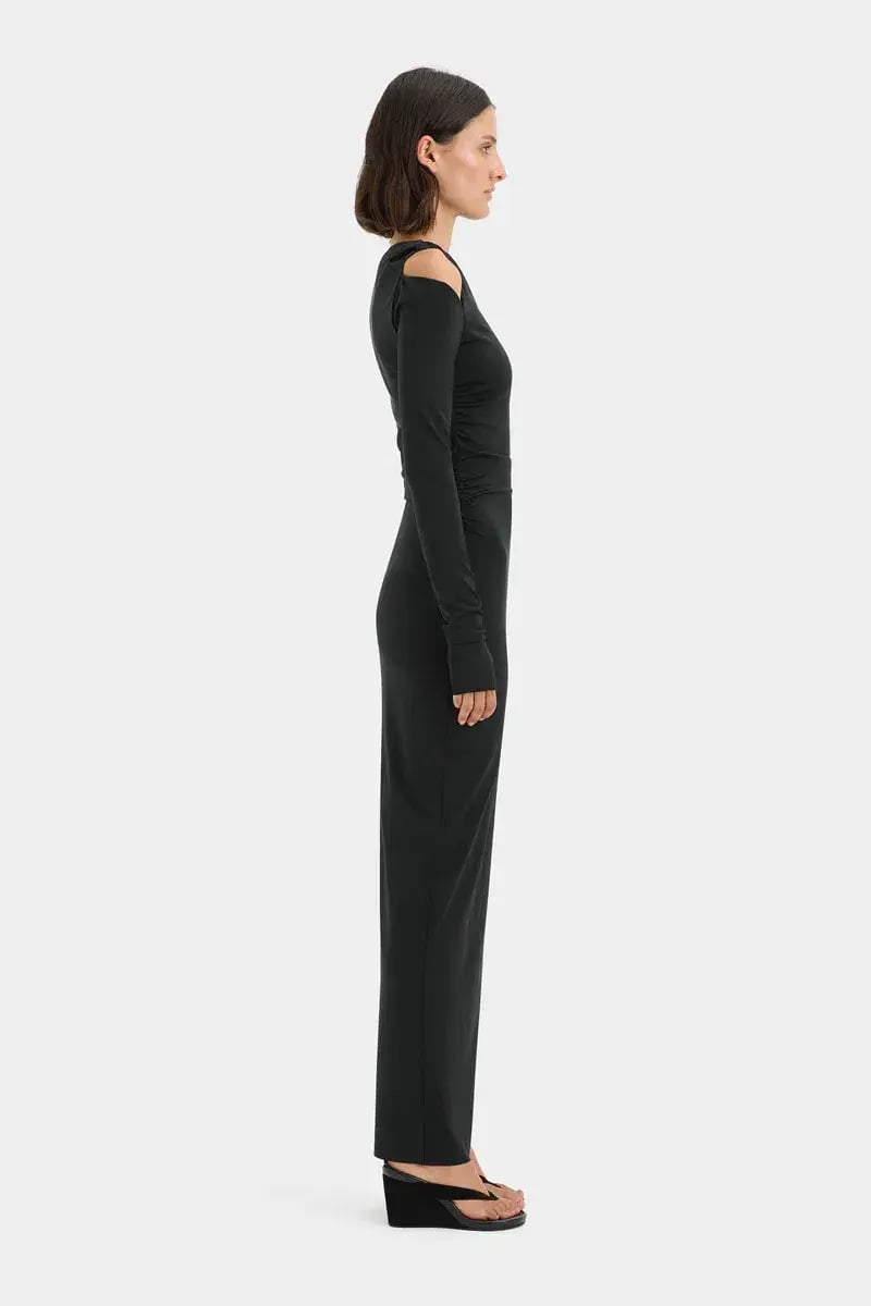 Sir The Label Elm Long Sleeve Midi Dress Black Size 10/M photo 4