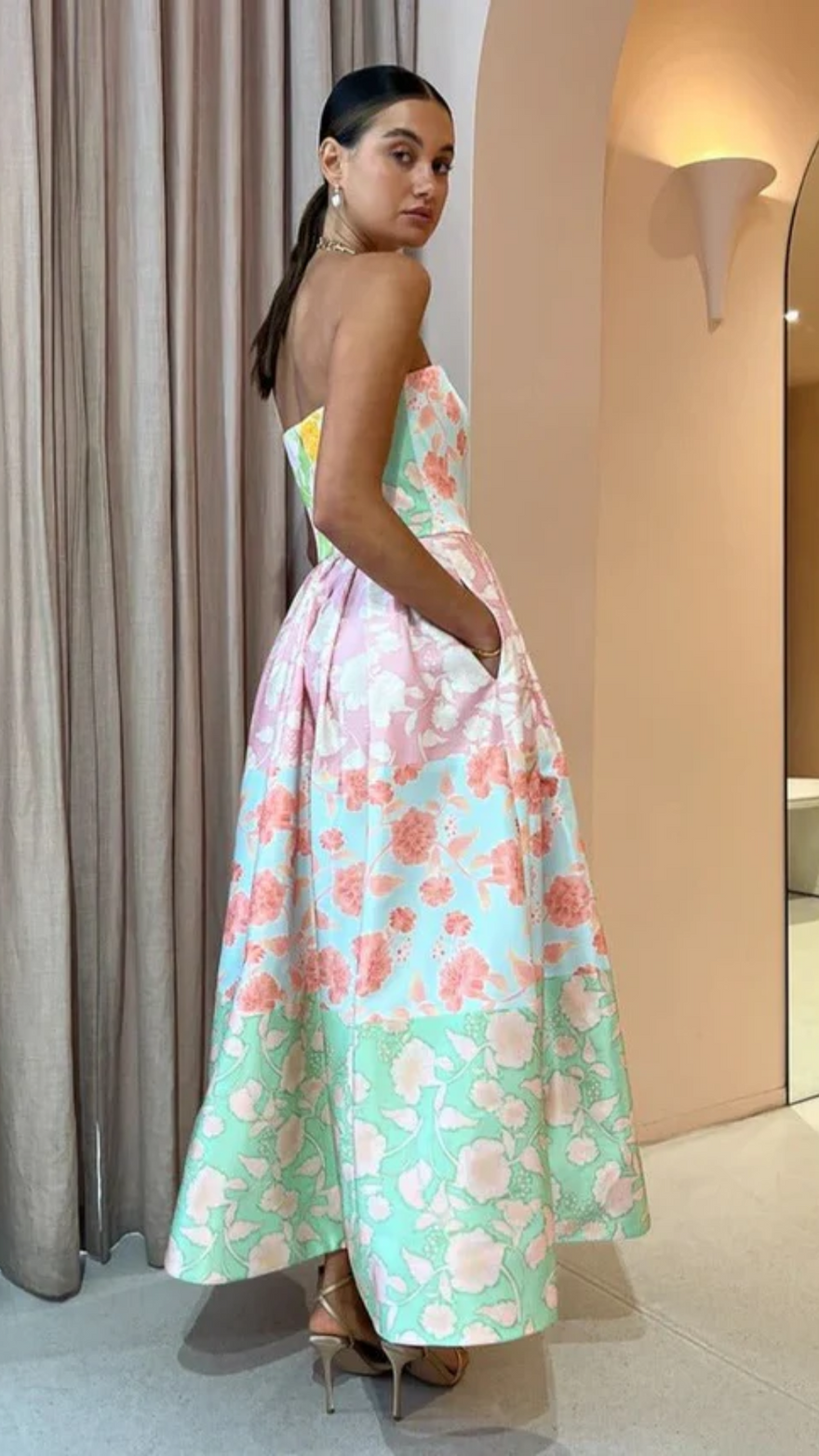 Leo Lin Ana Halter Maxi Dress photo 2