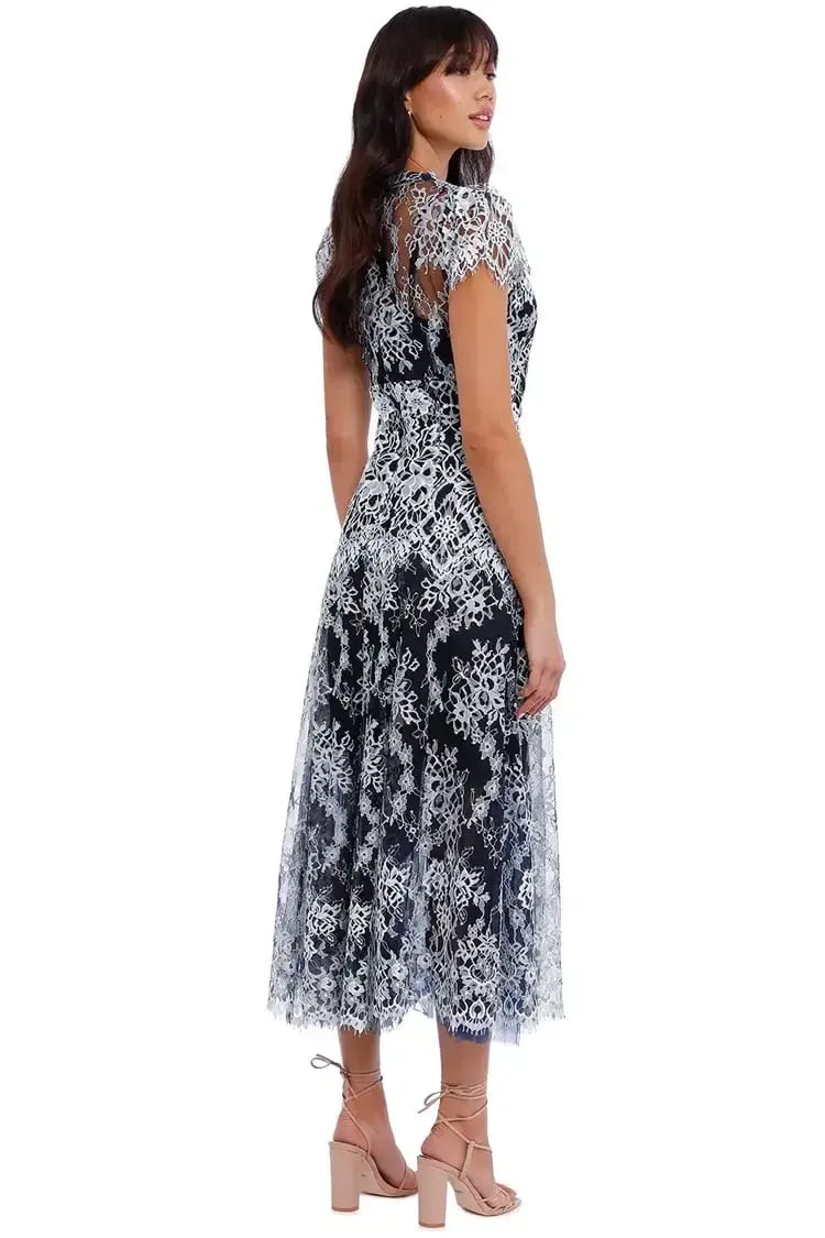 Moss and Spy Natalie Dress in Midnight White Size 12 photo 6