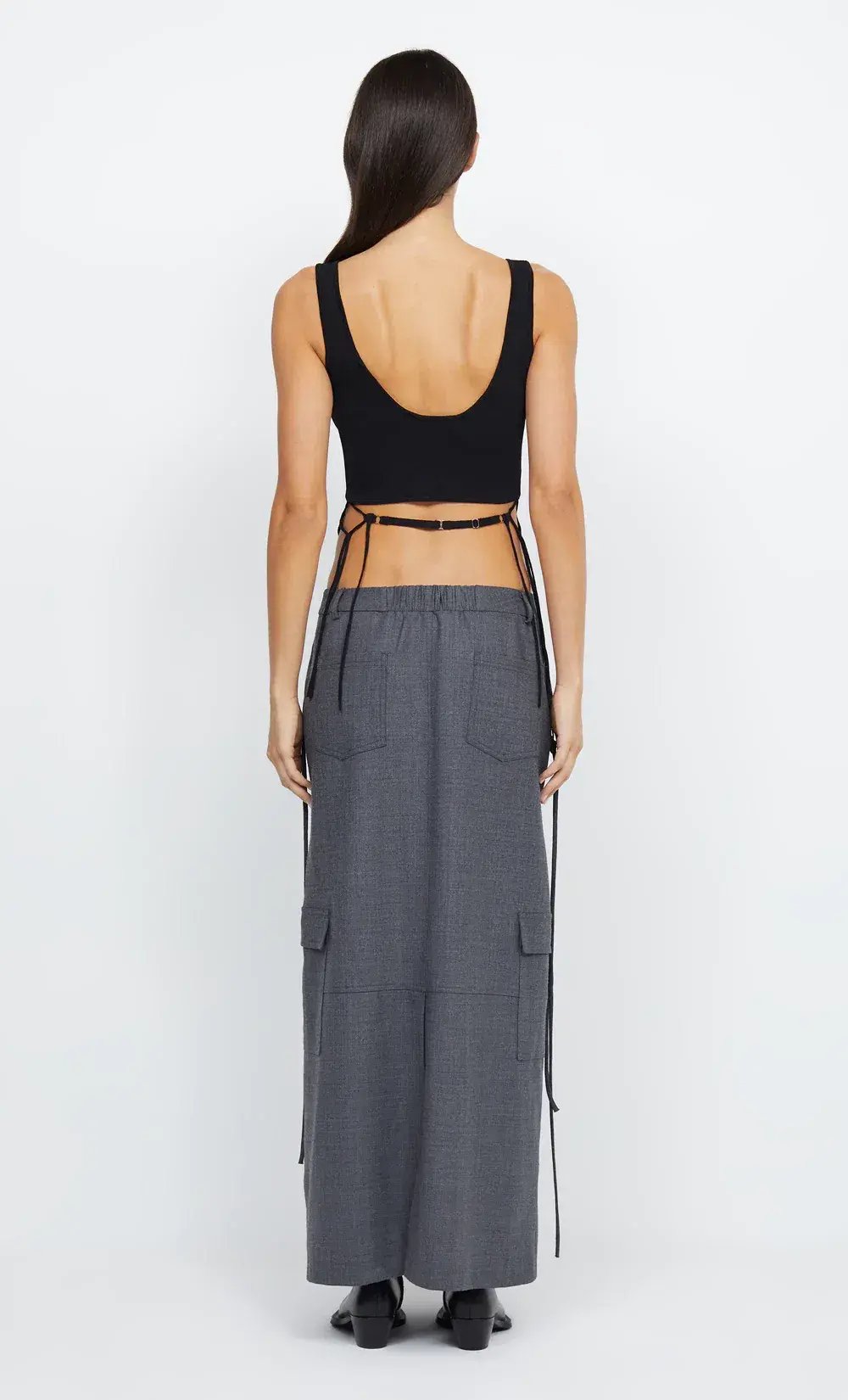 Bec & Bridge Aria Knit Cropped Top Black Size 8 photo 5