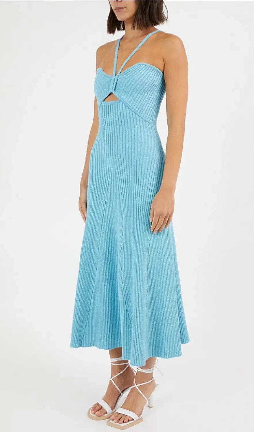 Anna Quan Galina Rib Knit Midi Dress Blue Size S / AU 8 photo 2