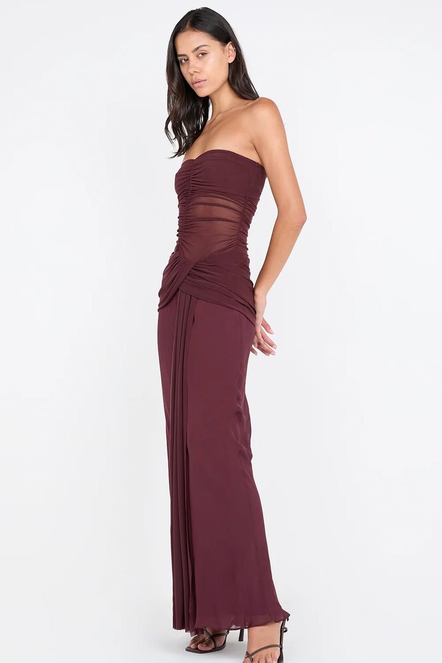 Bec & Bridge Noemi Strapless Dress - Plum photo 3