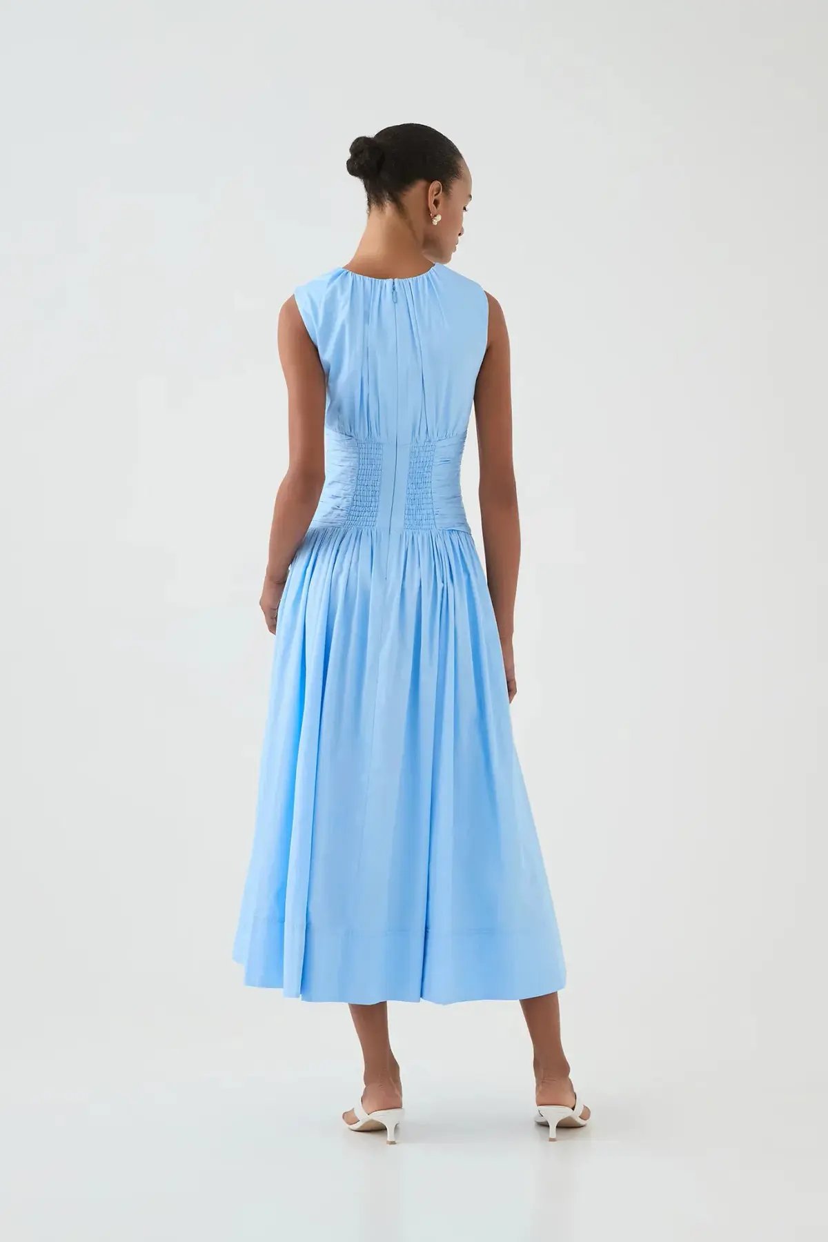 Aje Agatha Knot Midi Dress Powder Blue Size AU 14 photo 3