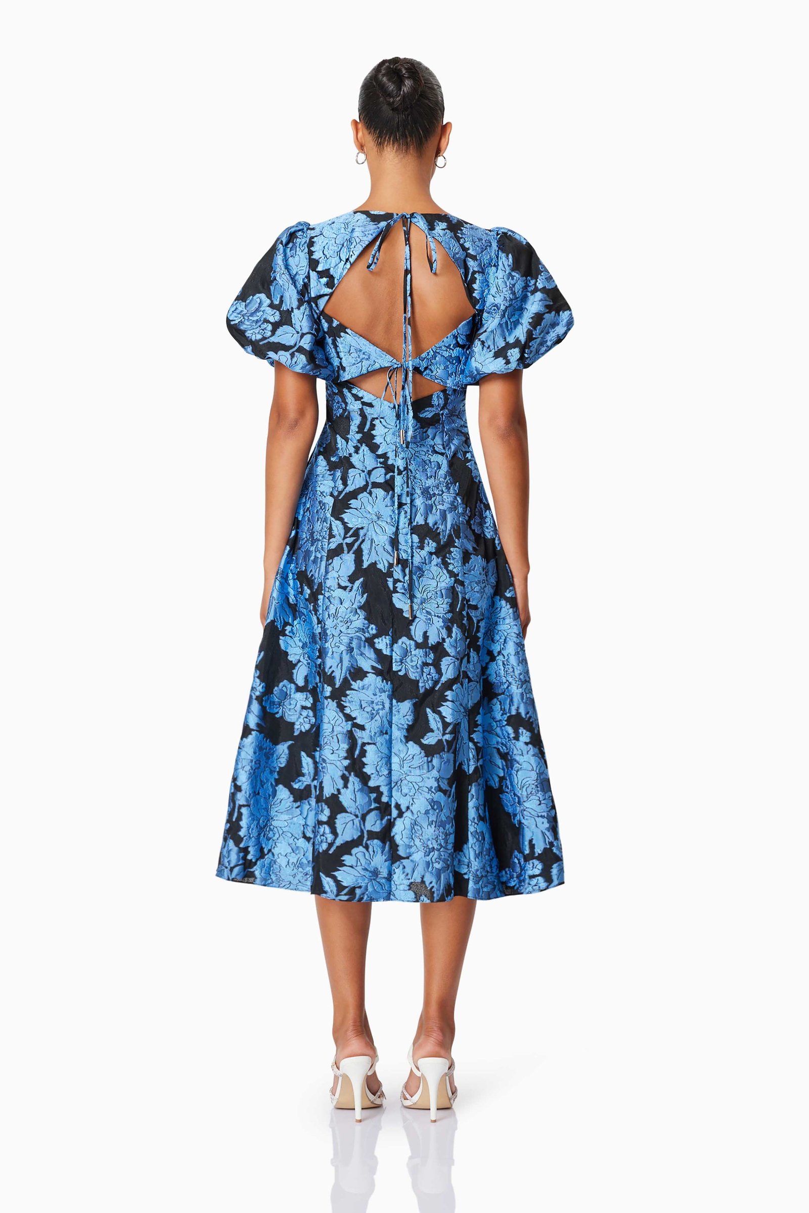 ELLIATT KAYLA MIDI DRESS - BLUE BLACK photo 6