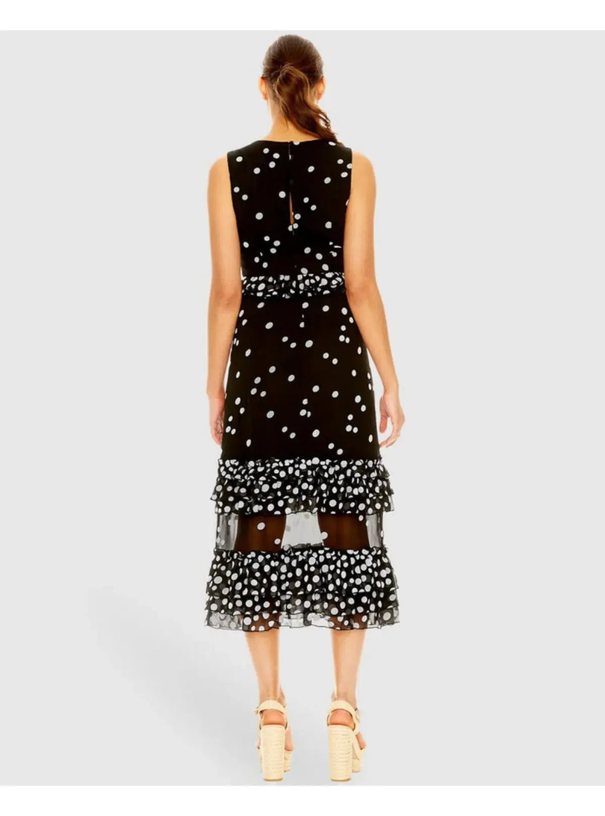 Talulah Love Shak Midi Dress  Mono Spot Print Size XS / AU 6 photo 2
