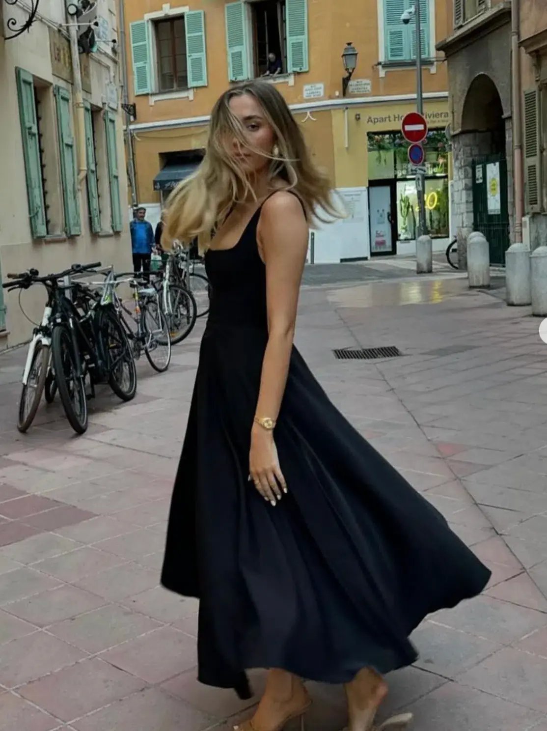 Odd Muse Ultimate Muse High Waist Square Neck Midi Dress Black Size AU 10 photo 10