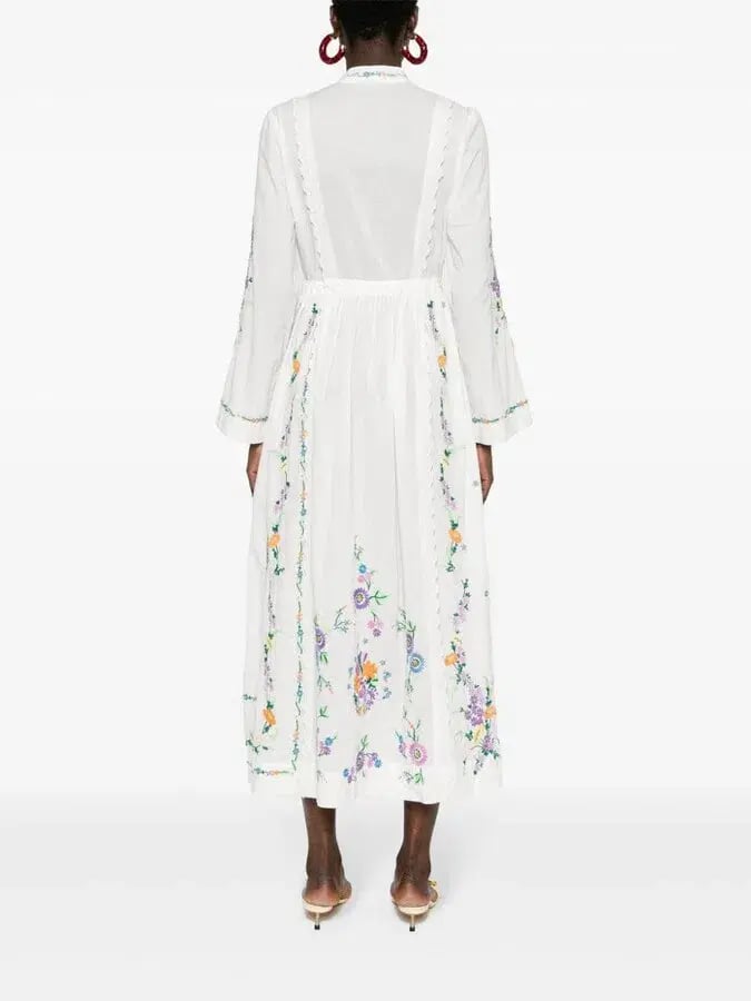 Alemais Willa Embroidered Shirt Dress White Floral Size AU 10 photo 8