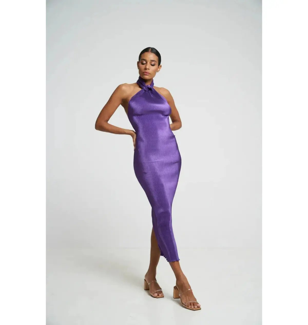 L'Idee Arabian Klum Midi Dress Purple Size AU 6 photo 2