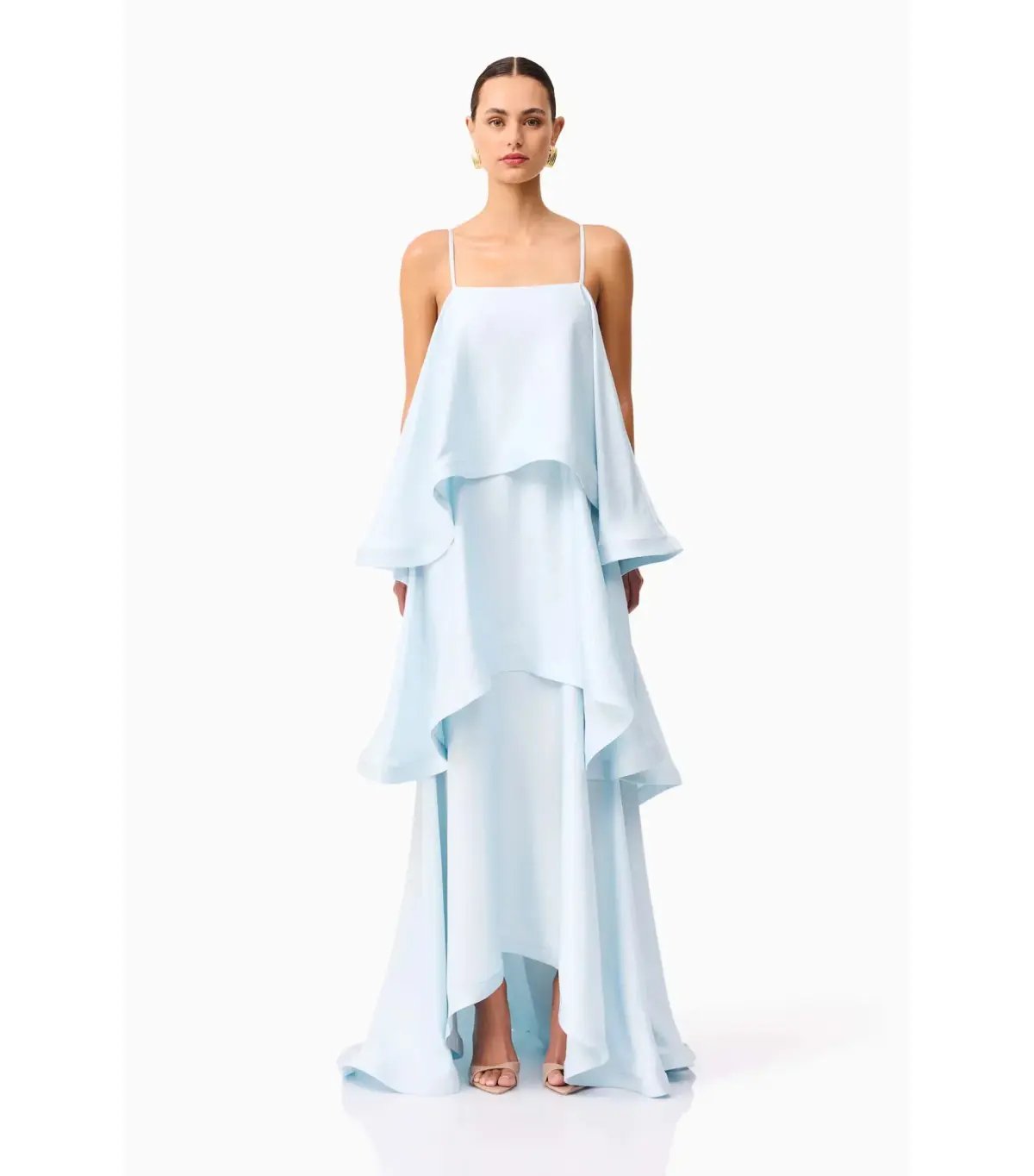 Elliatt Tilly Tiered Maxi Dress Blue Size AU 6 photo 3