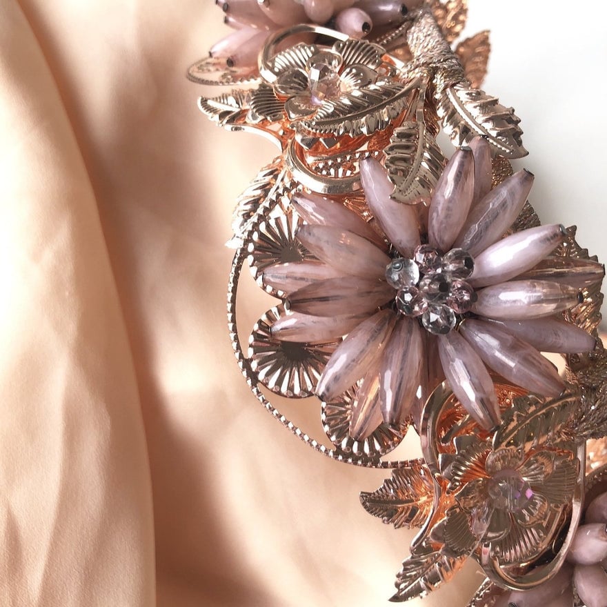 Ashlee Lauren Dusty Pink Ami Crown photo 2