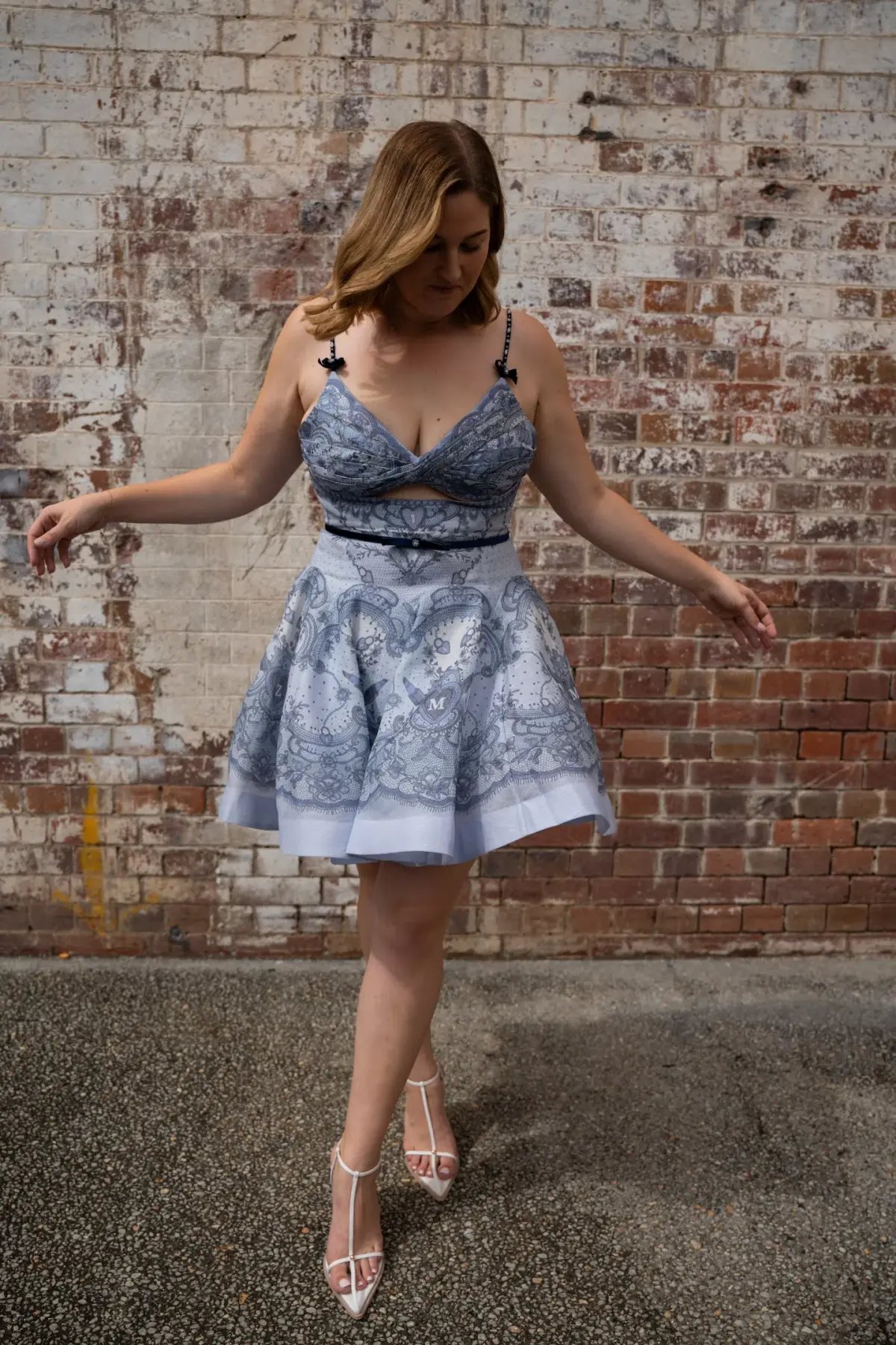Zimmermann Crush Twist Front Mini Dress Print Size 4 / Aus 16 photo 2