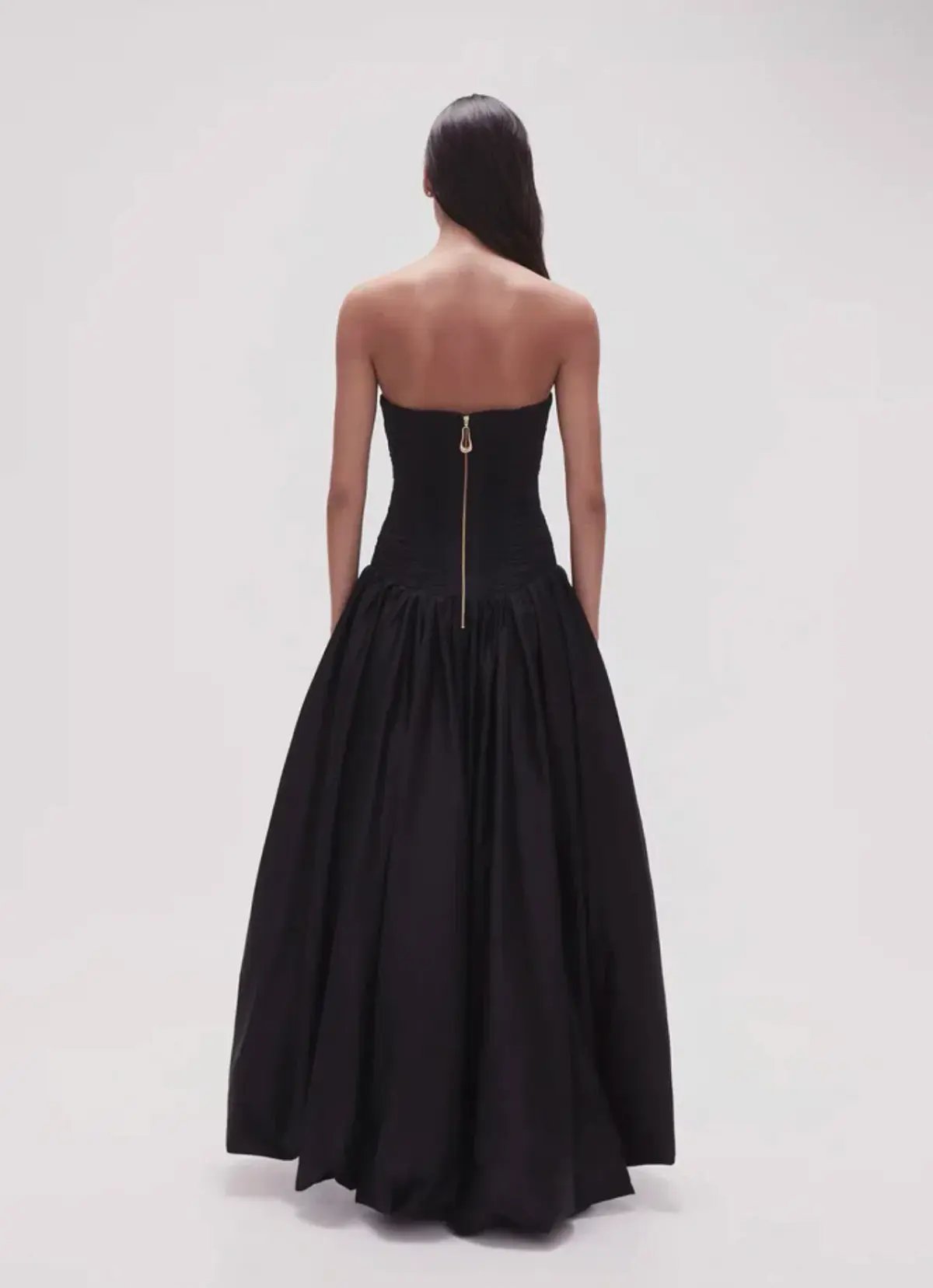 Aje Violette Bubble Hem Maxi Dress Black Size 14 photo 4