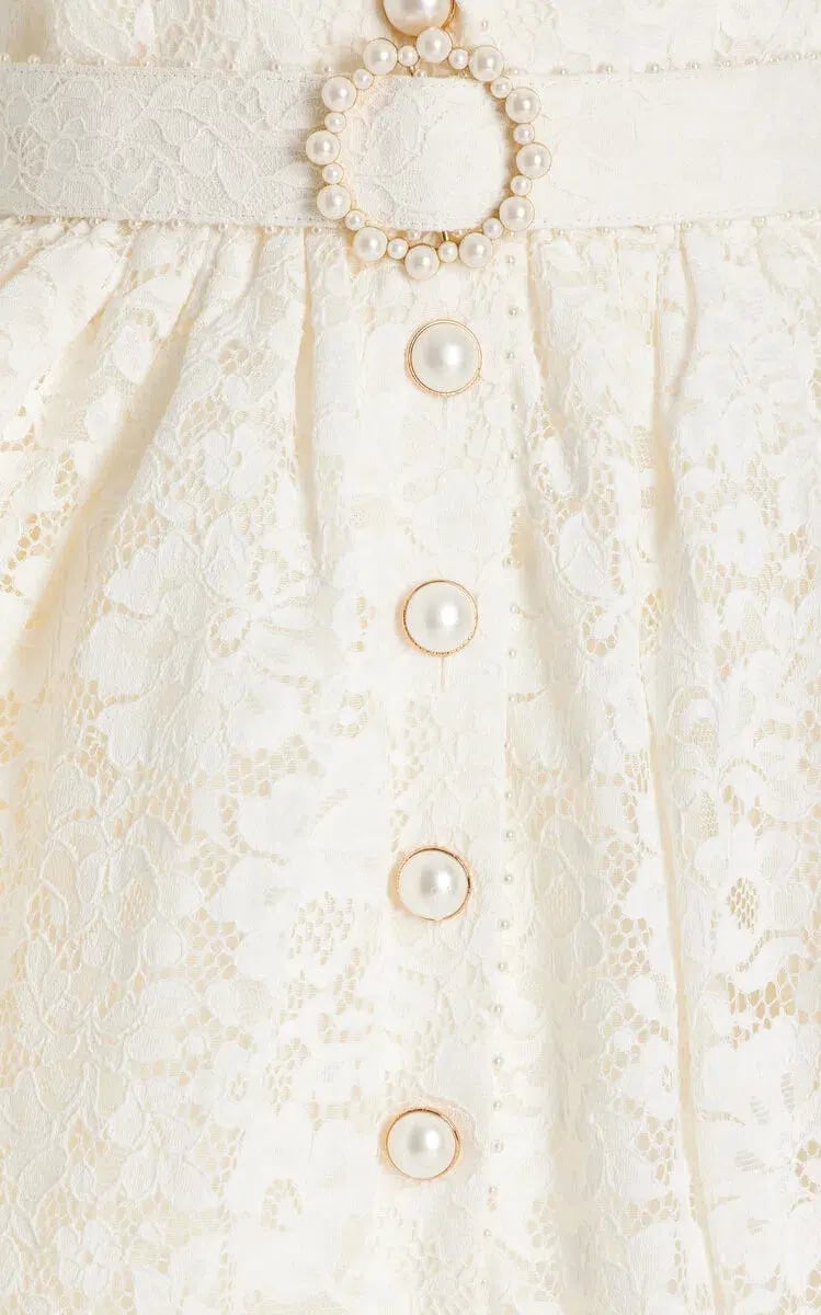 Zimmermann High Tide Tuxedo Mini Dress Ivory Size 0 / AU 8 photo 4