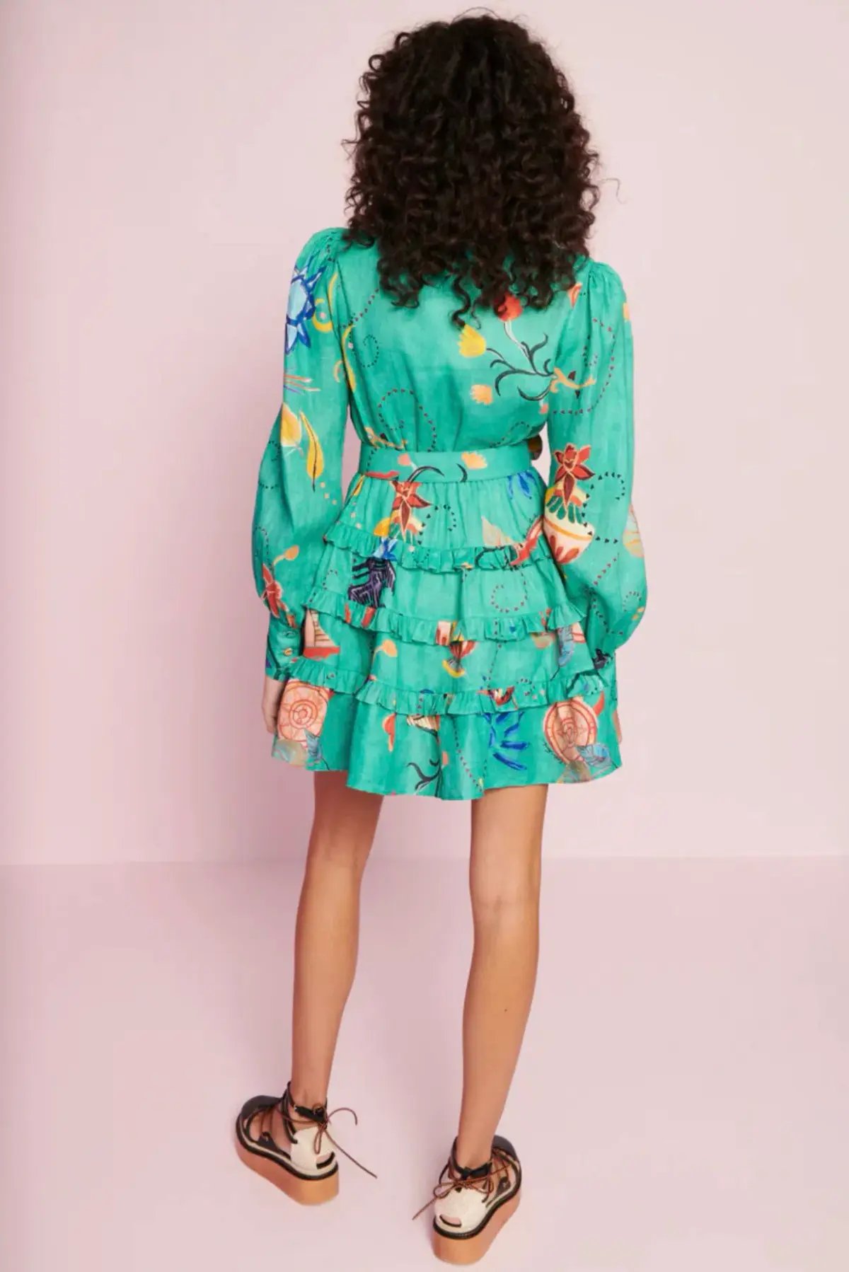 Kate Ford Cordia Layered Dress Print Size 1/Au 8 photo 4