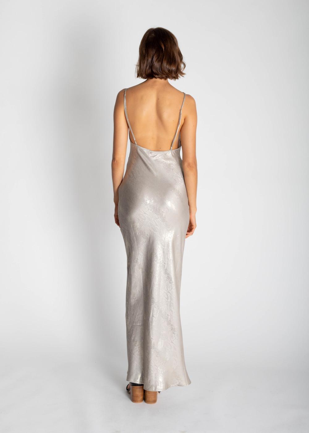 Rat & Boa Gaia Slip Dress Silver Snake Size 10 photo 2