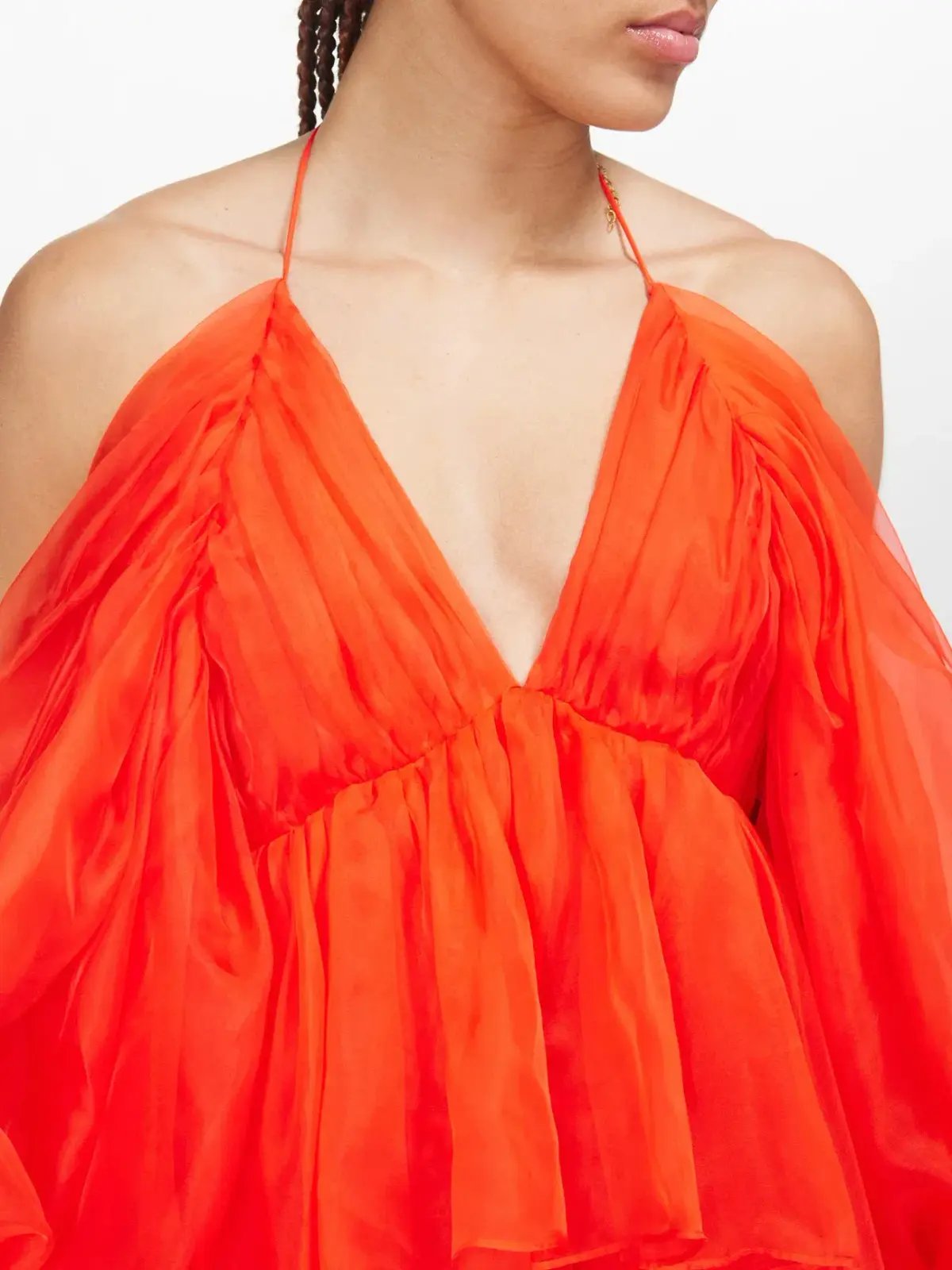 Zimmermann Natura Gathered Mini Dress Tomato Size 0 / AU 8 photo 2