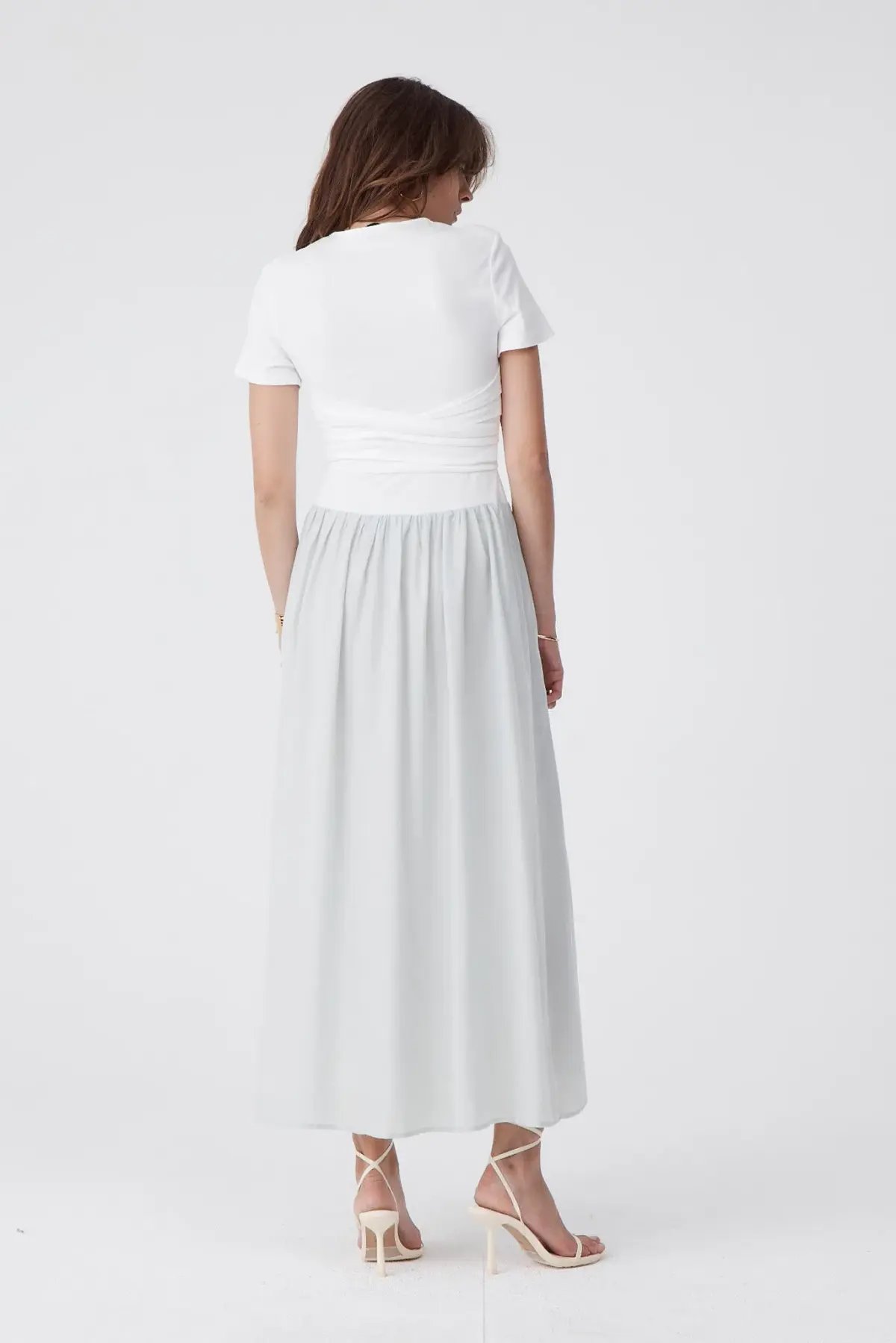 Atoir Christy Dress White/Shale Green Size 8 photo 2