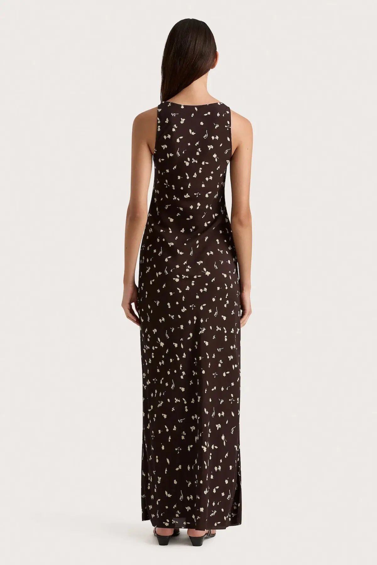 Faithfull the Brand Silya Dress Clover Brown Size 8 photo 3