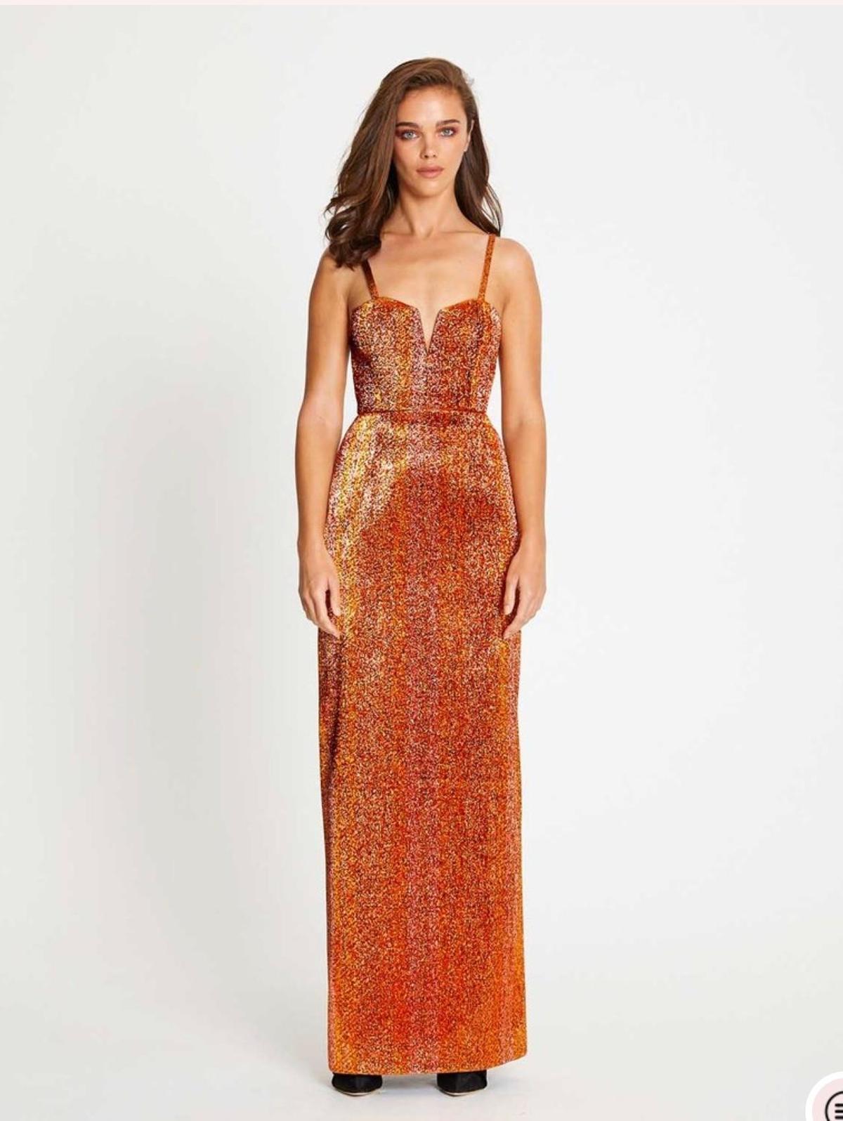 Alice McCall Electric Nights Dress/Gown - Copper size 8 photo 3
