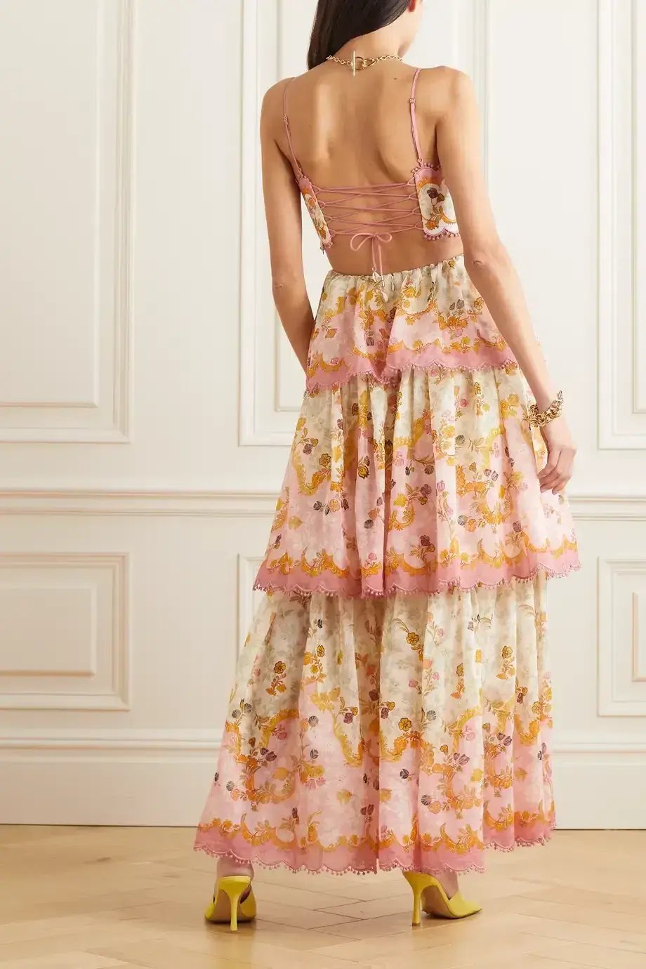 Zimmermann Laurel Frill Midi Dress Floral Size 2 / AU 12 photo 4