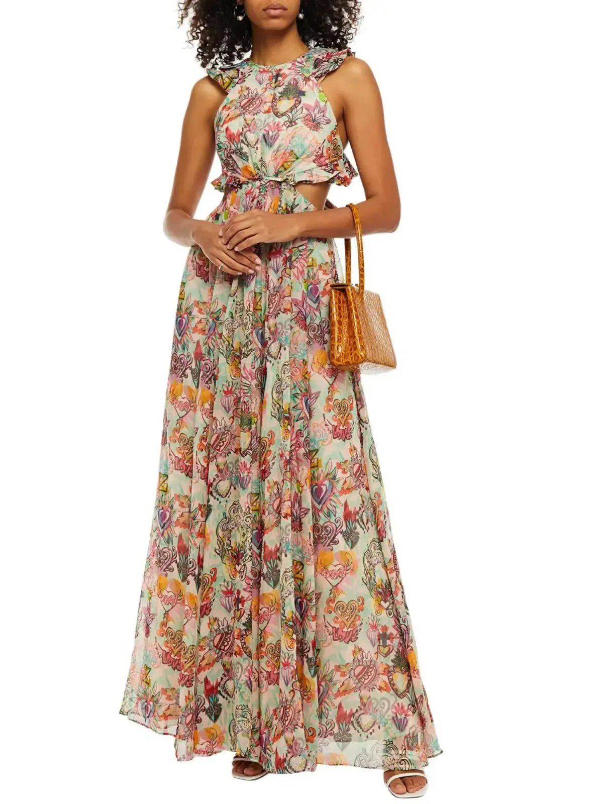 Zimmermann Flaming Hearts The Lovestruck Ruffle Gown Floral Size 3/ AU 14 photo 2