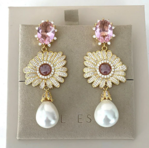 Ashlee Lauren Navi Earrings Pink photo 2