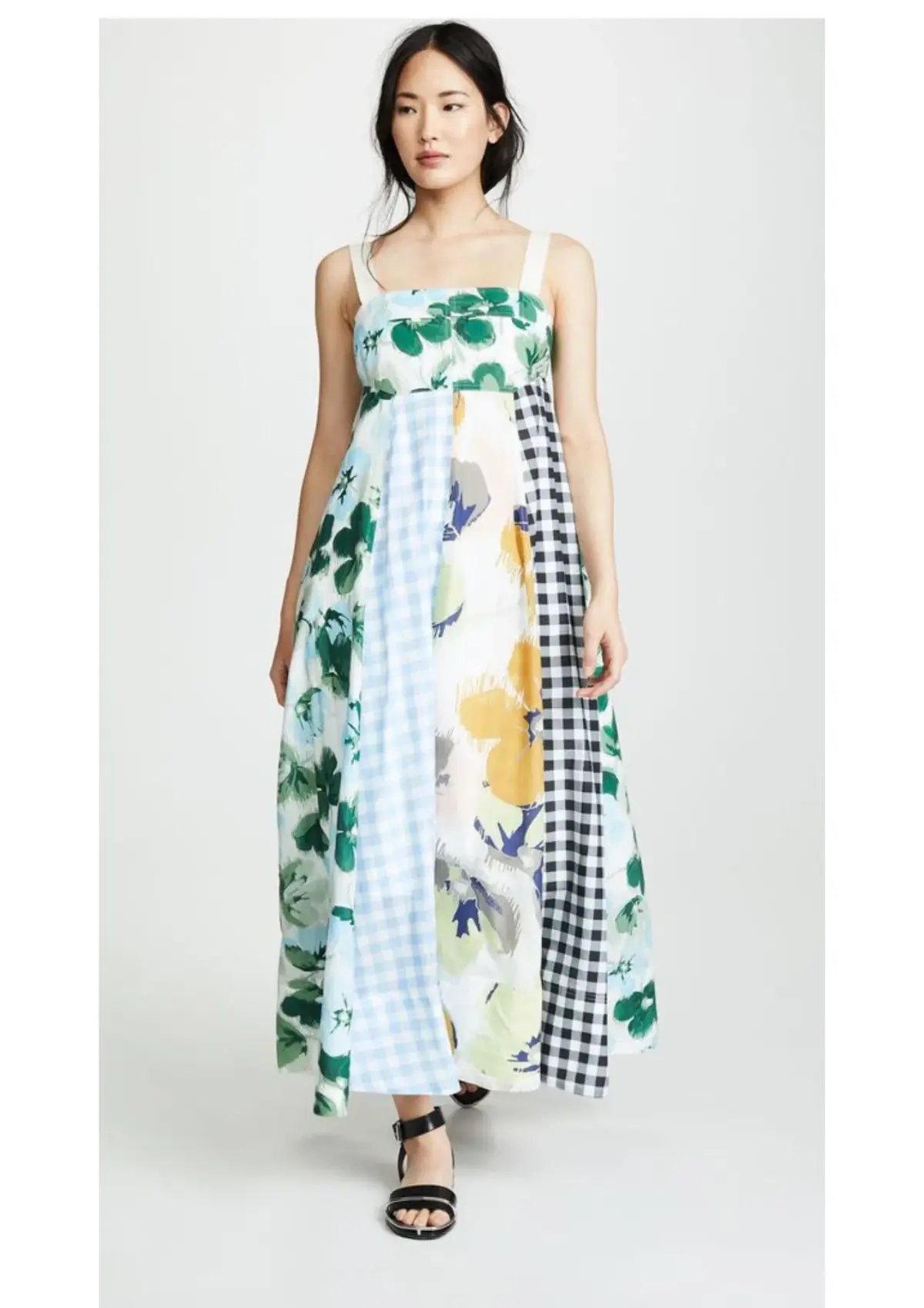 Lee Mathews Bridget Mixed Print Apron Dress In Multi Size 6 photo 3