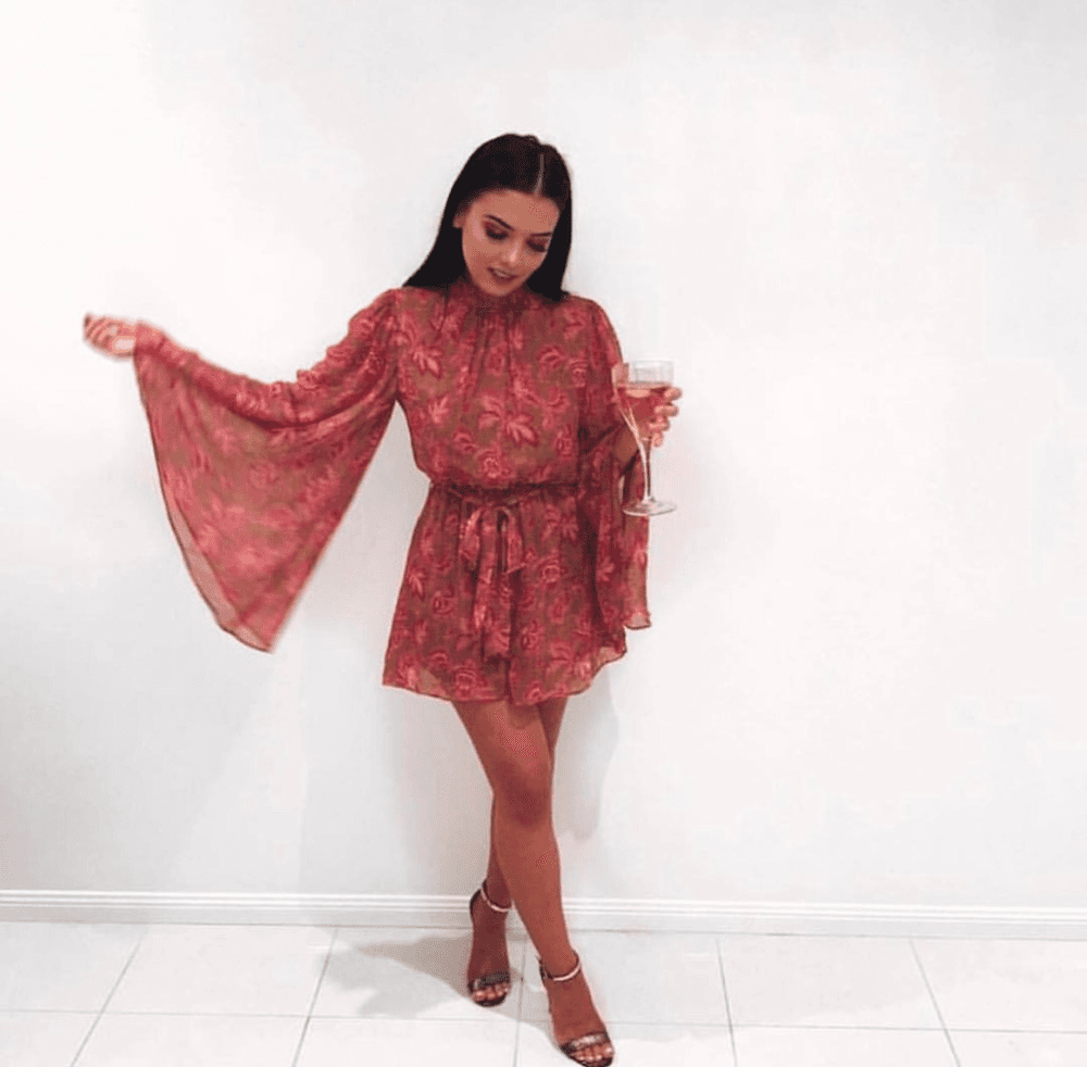 Zimmermann Karmic Flare Sleeve Playsuit Pink Paisley Chintz Size 0 / AU 8 photo 4
