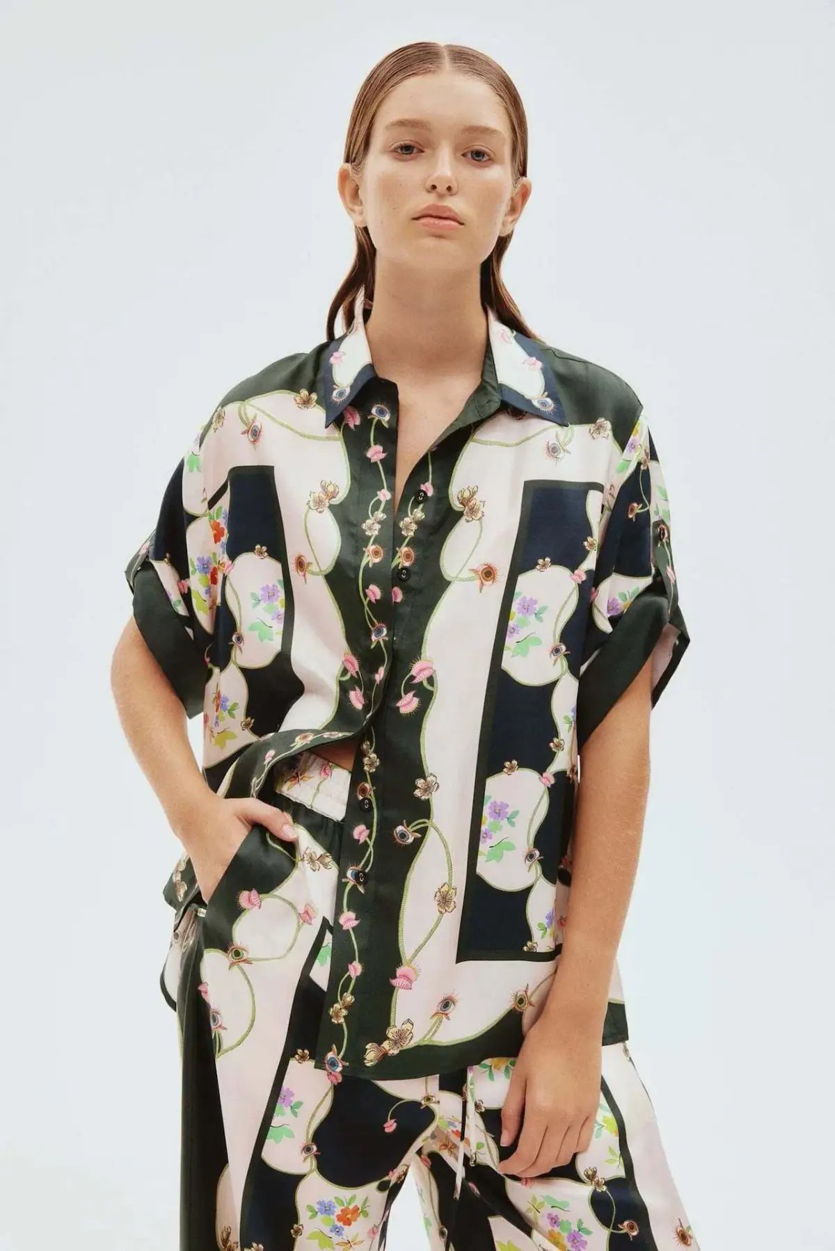 Alemais Venus Shirt and Pants Set Multi Floral Size 14 photo 4