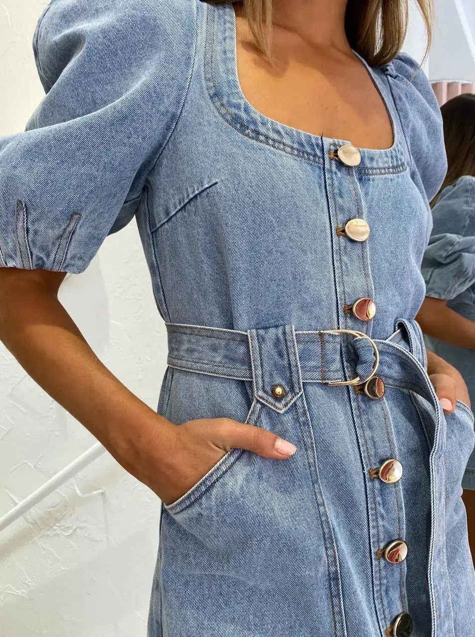 Acler Bancroft Dress Blue Size 12 photo 2