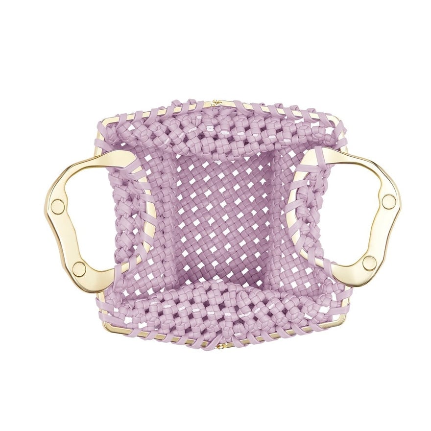 Aje Mini Weave Clutch | Cool Lavender photo 2