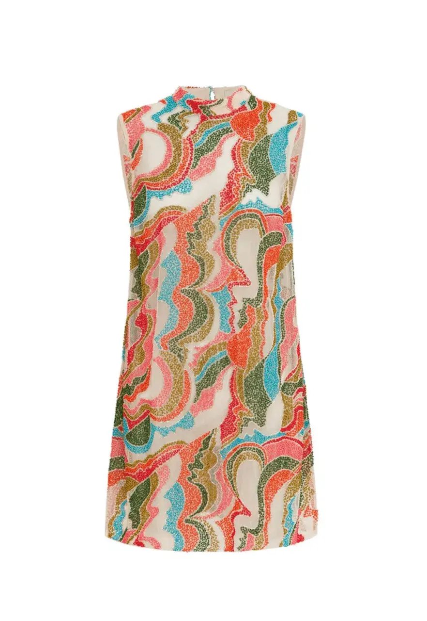 Alemais The Five Bead Embellished Mini Dress Multi Size 10 AU photo 10