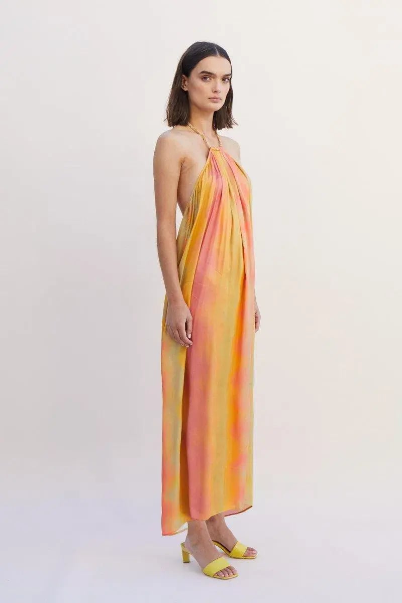 Suboo Sundown Halterneck Maxi Dress Sunset Ombre Size XS/Au 6 photo 2