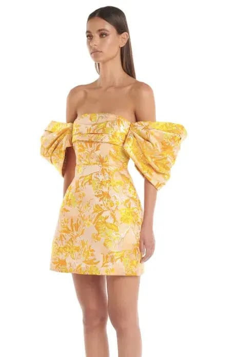 Eliya The Label Raquel Dress Floral Yellow Size AU 10 photo 2