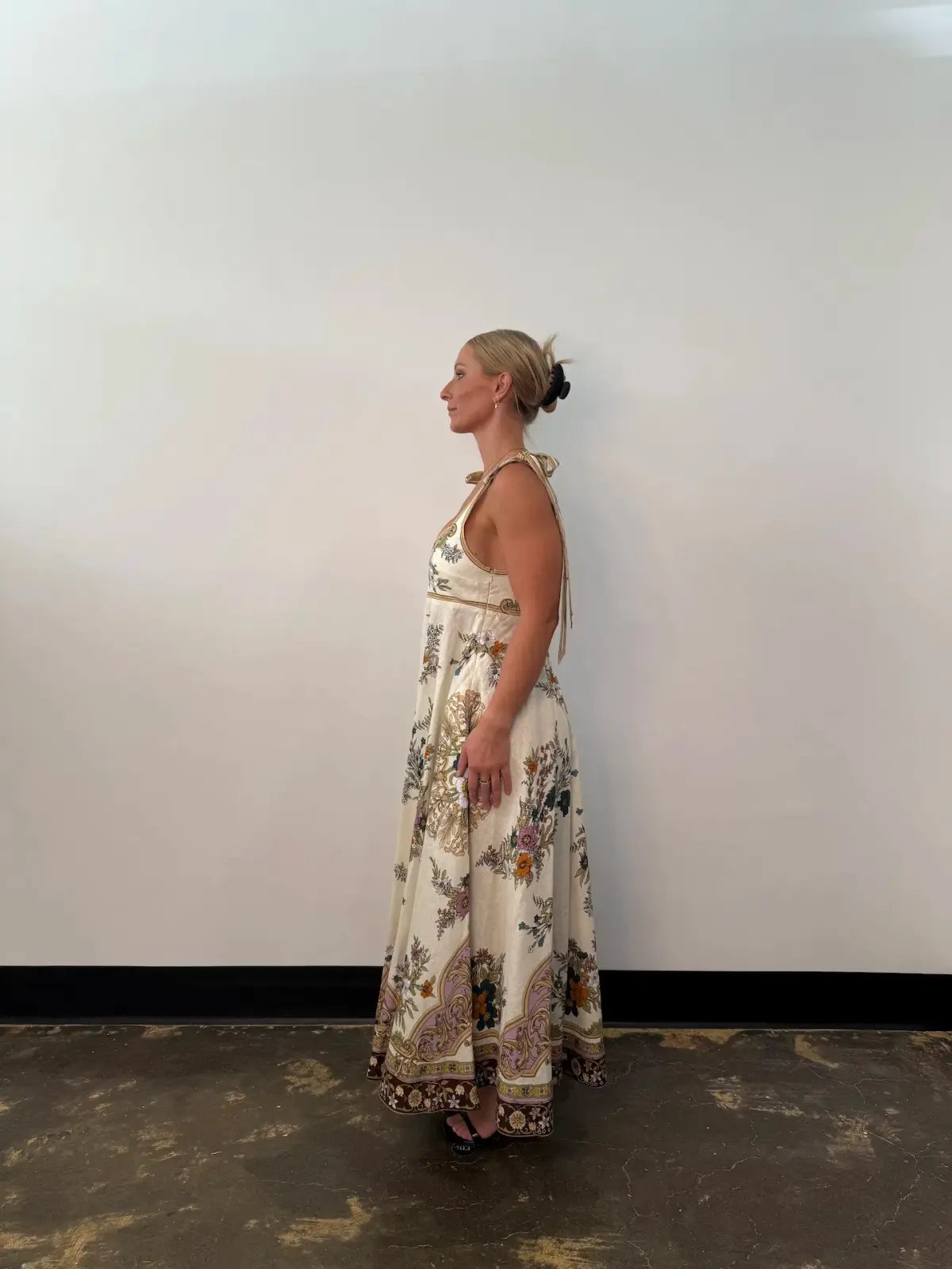 Alemais Antoinette Ballet Midi Sundress in Floral Cream Size AU 10 photo 2