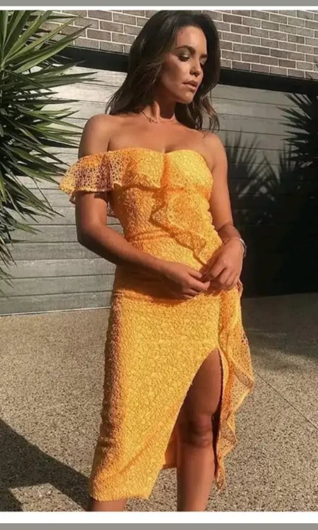 Rebecca Vallance Baha Dress Saffron Yellow In AU 14 US 10 EUR 42 photo 2