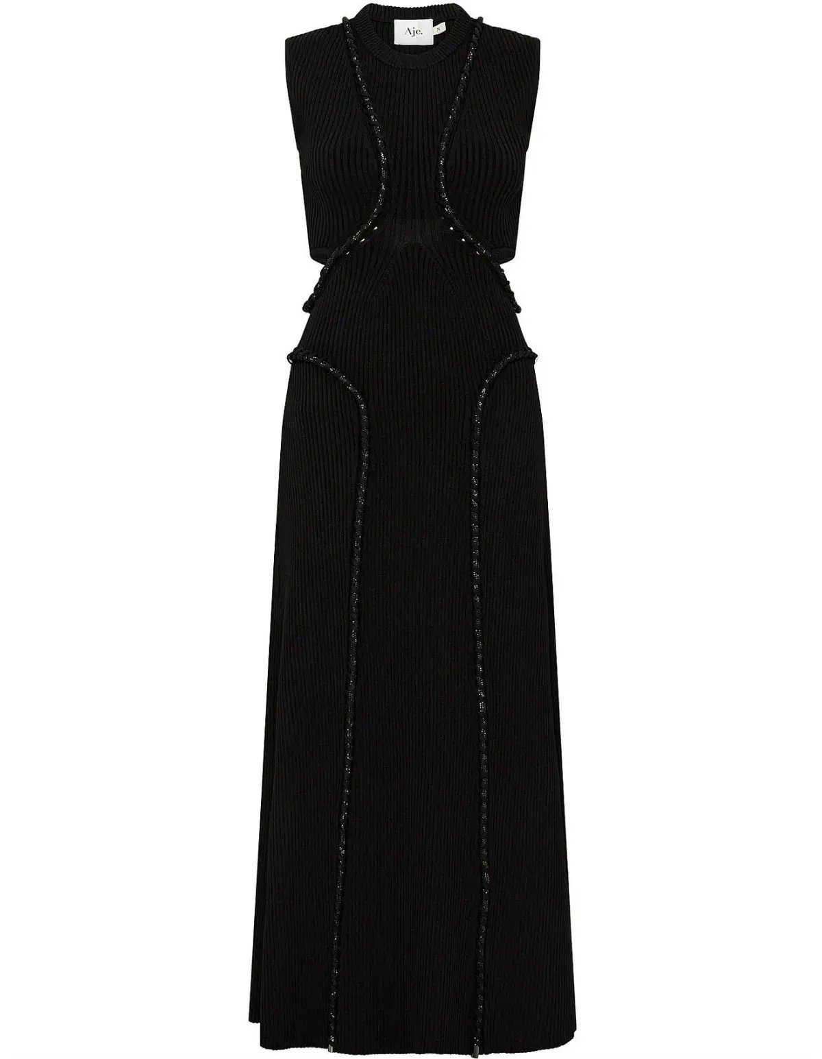 Aje Arp Cut Out Midi Dress Black Size 10 photo 4
