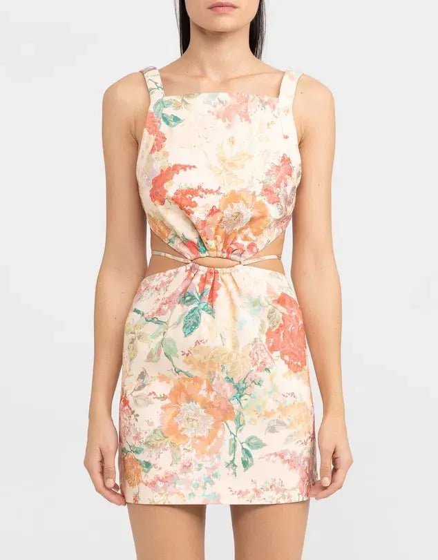 Significant Other Indiana Linen Mini Dress Floral Size 6 photo 2