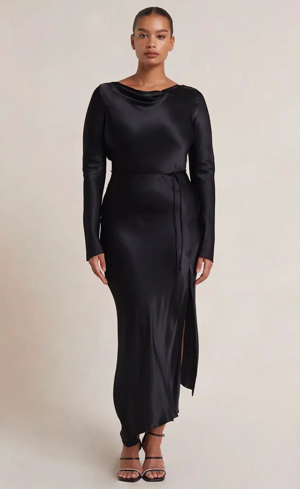 Bec & Bridge Moon Dance Long Sleeve Maxi Dress Black Size 18 photo 4