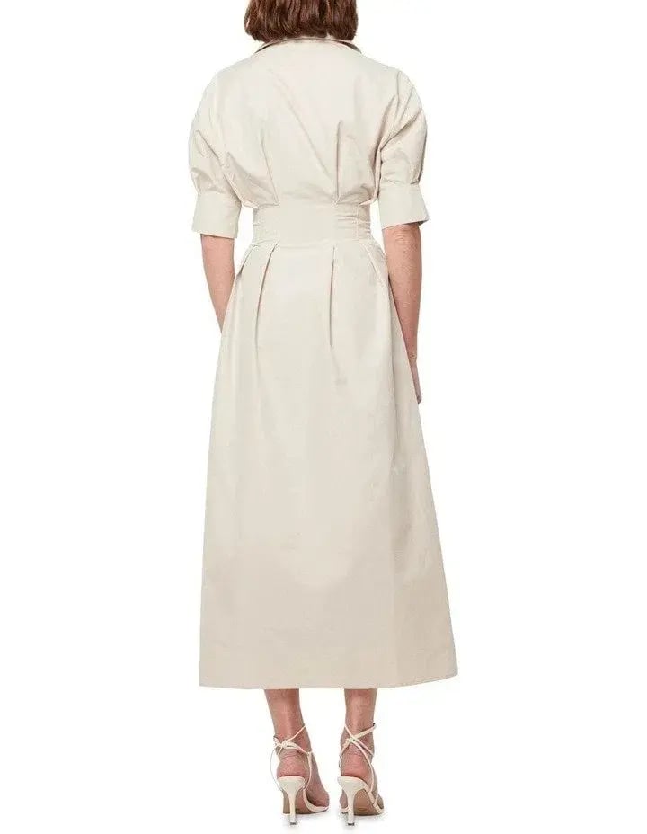 Mossman The Time Off Dress Canvas Beige Size 8 photo 3