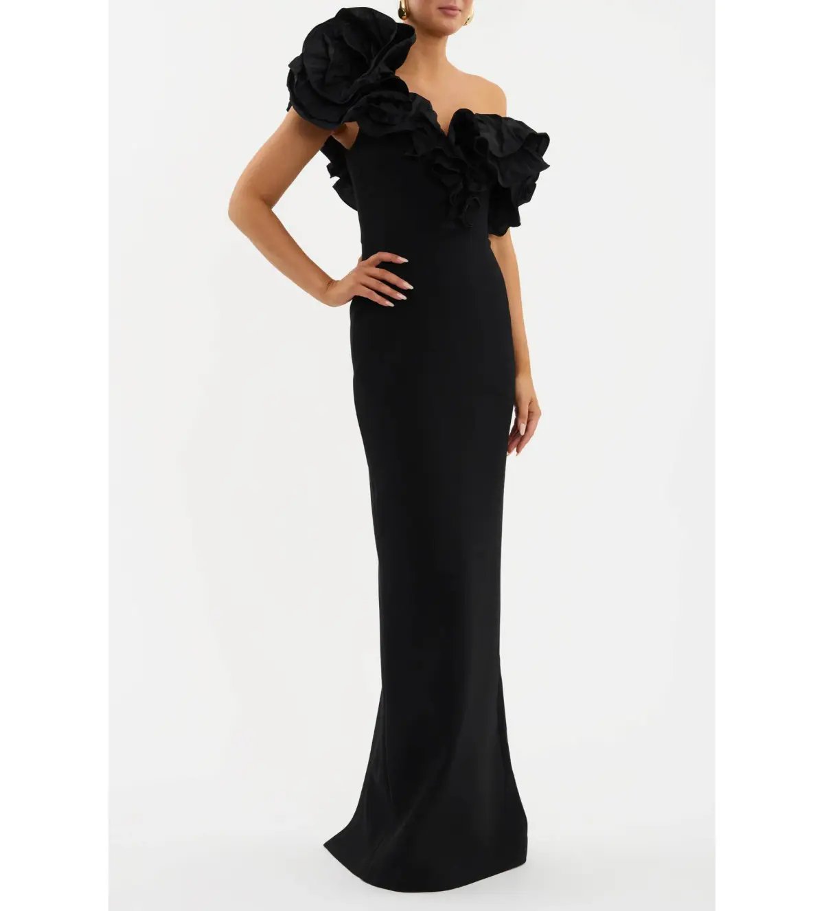 Rebecca Vallance Ella Gown Black Size 6 photo 2