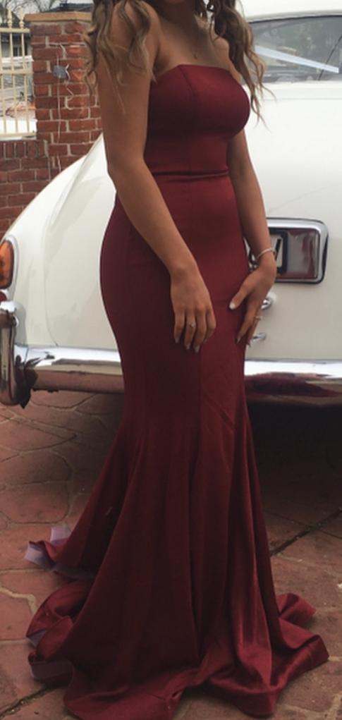 Burgundy Floor length Gown Size 8 photo 3