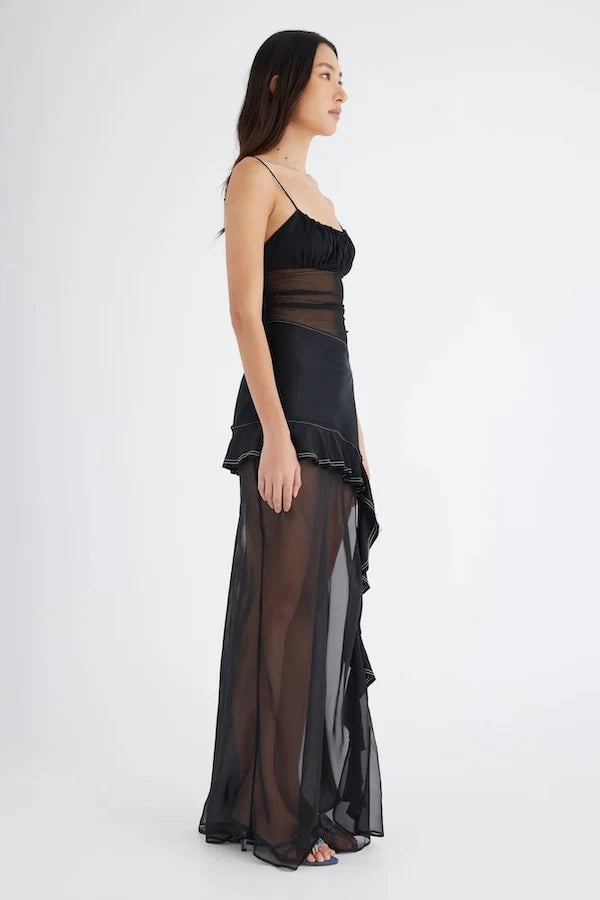 BENNI DELILAH MAXI DRESS - BLACK photo 2