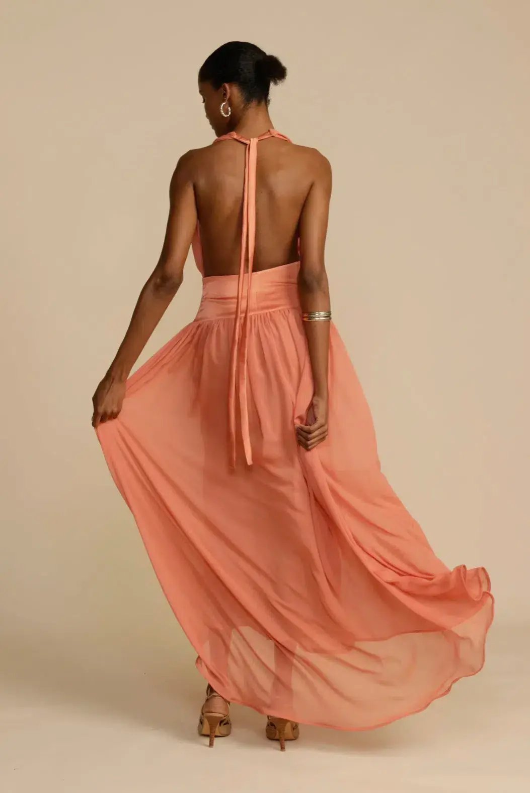 Arcina Ori Serena Dress Maxi Coral Size AU 12 photo 3