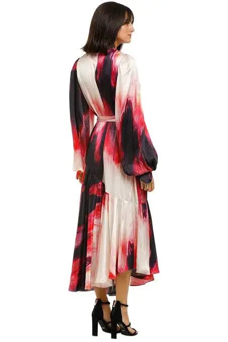 AJE Helena Silk Dye Maxi Dress In Miami Dye Size M/ AU 10 photo 2