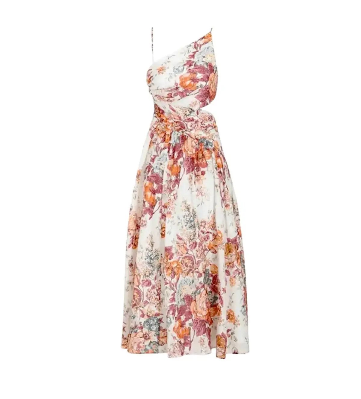 Zimmermann Pattie Asymmetric Open Back Dress in White Size AU 6 photo 4