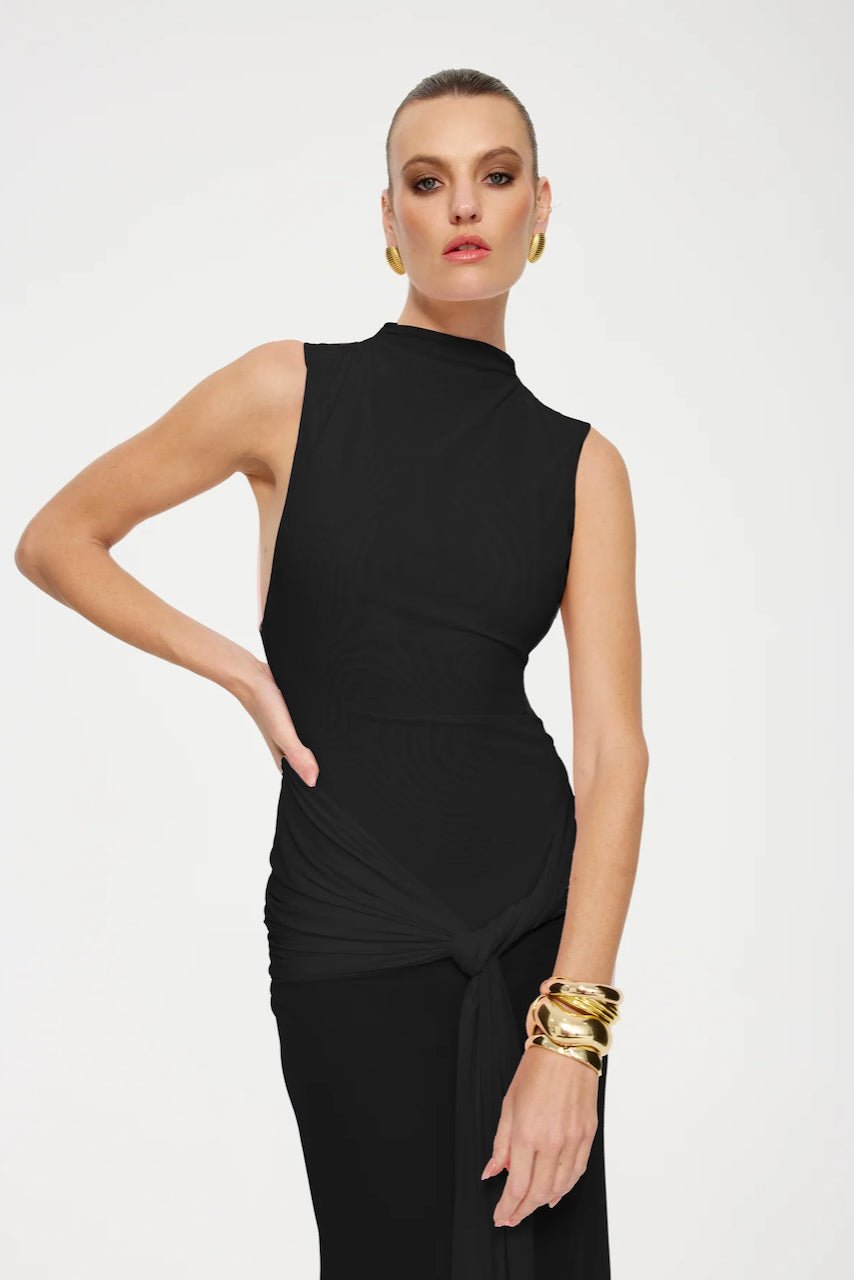 EFFIE KATS ROZA MAXI DRESS - BLACK photo 2